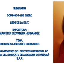 Seminario-Taller: Procesos Laborales Ordinarios